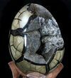Septarian Dragon Egg Geode - Crystal Filled #36050-1